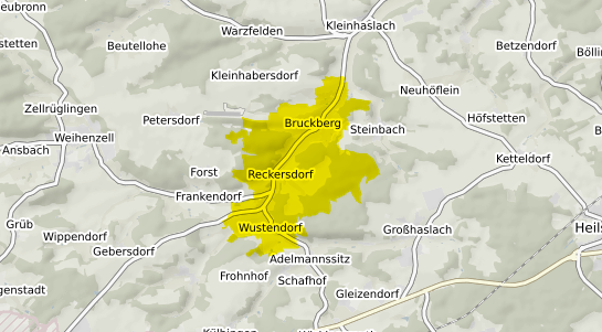 Immobilienpreisekarte Bruckberg Niederbayern