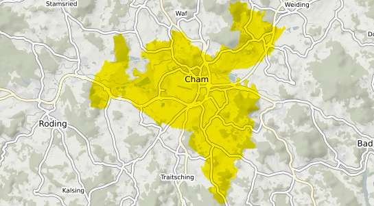 Immobilienpreisekarte Cham Oberpfalz