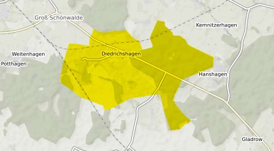 Immobilienpreisekarte Diedrichshagen b. Grevesmuehlen