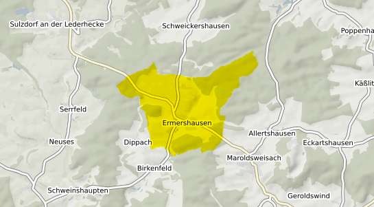 Immobilienpreisekarte Ermershausen Unterfranken