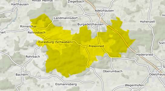 Immobilienpreisekarte Eurasburg b. Friedberg, Bayern