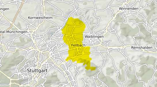 Immobilienpreisekarte Fellbach Wuerttemberg