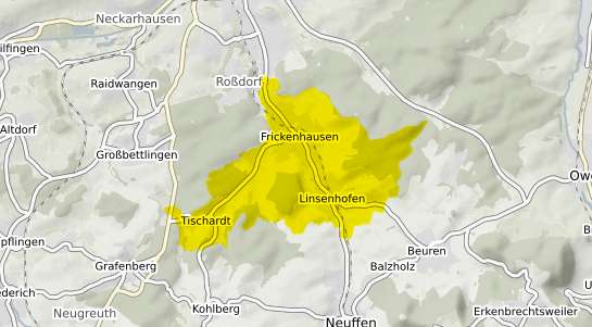 Immobilienpreisekarte Frickenhausen (W&uuml;rttemberg) Wuerttemberg