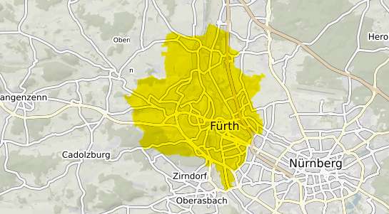 Immobilienpreisekarte Fürth Bayern