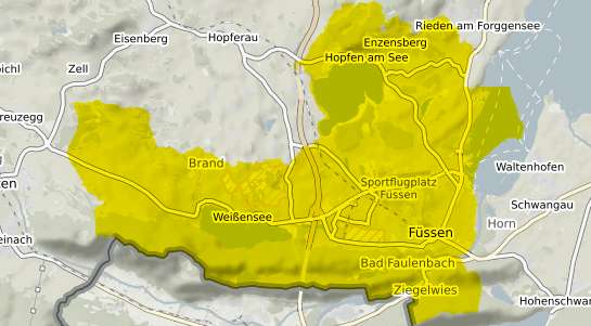 Immobilienpreisekarte F&uuml;ssen