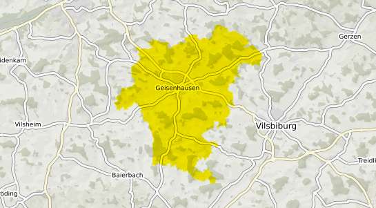 Immobilienpreisekarte Geisenhausen Niederbayern
