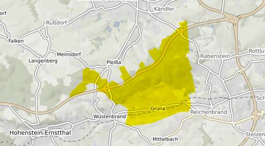 Immobilienpreisekarte Gruena Sachsen