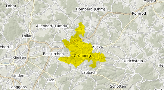 Immobilienpreisekarte Grünberg (Hessen) Hessen