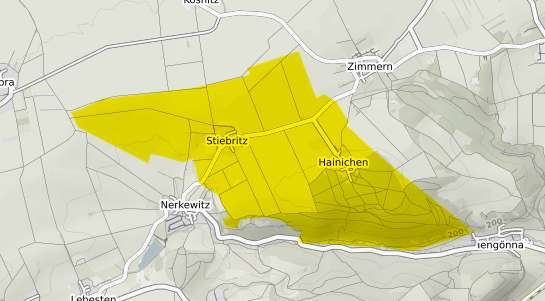 Immobilienpreisekarte Hainichen b. Jena