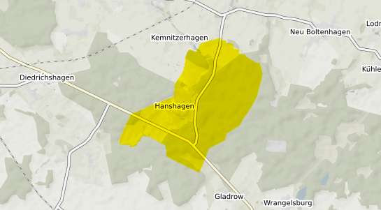 Immobilienpreisekarte Hanshagen b. Grevesmuehlen