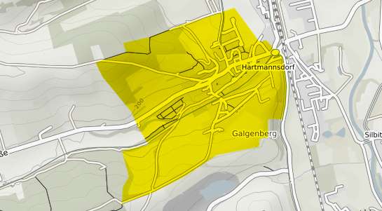 Immobilienpreisekarte Hartmannsdorf b. Chemnitz, Sachsen