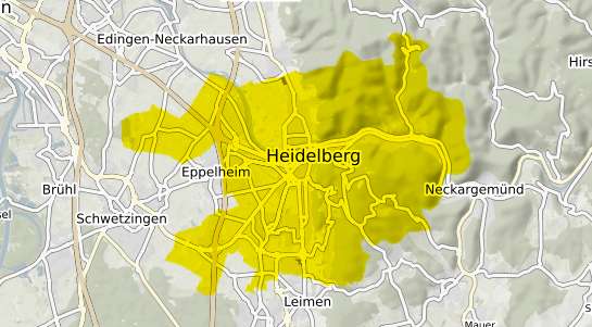 Immobilienpreisekarte Heidelberg Neckar