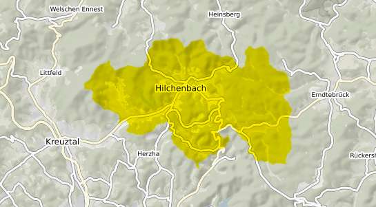Immobilienpreisekarte Hilchenbach Siegerland