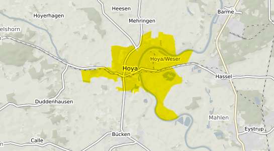 Immobilienpreisekarte Hoya Weser