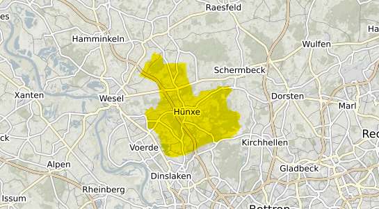 Immobilienpreisekarte H&uuml;nxe