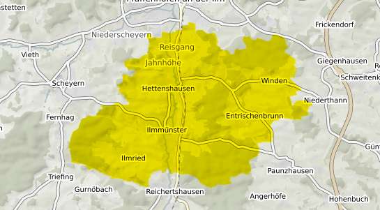 Immobilienpreisekarte Ilmmünster