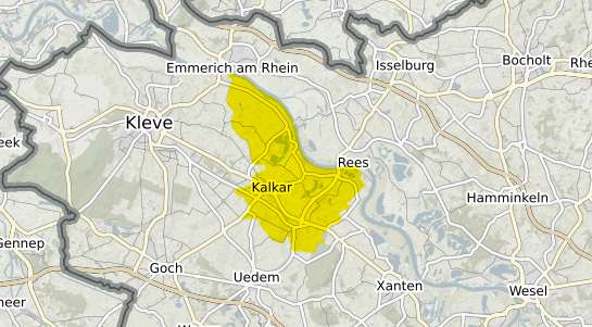 Immobilienpreisekarte Kalkar Niederrhein