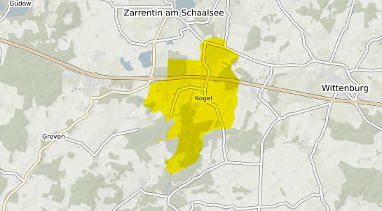 Immobilienpreisekarte Kogel b. Zarrentin, Mecklenburg