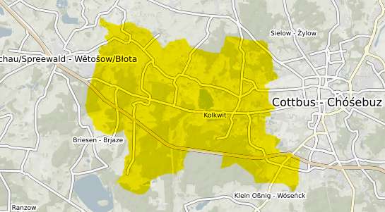 Immobilienpreisekarte Kolkwitz Niederlausitz