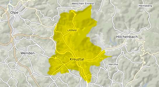 Immobilienpreisekarte Kreuztal Westfalen