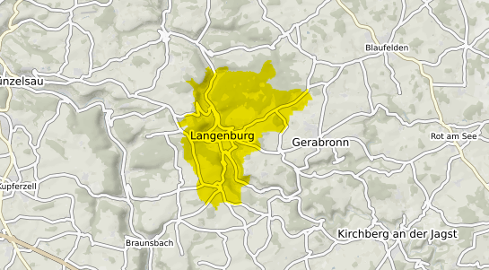 Immobilienpreisekarte Langenburg Wuerttemberg