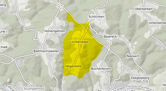 Immobilienpreisekarte Lichtenwald Wuerttemberg