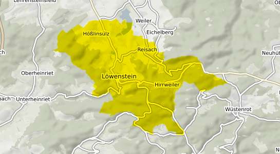 Immobilienpreisekarte Löwenstein Wuerttemberg