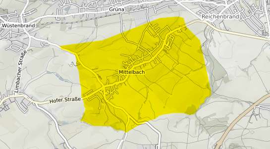 Immobilienpreisekarte Mittelbach b. Chemnitz, Sachsen