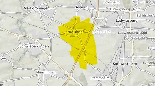 Immobilienpreisekarte Moeglingen Kr. Ludwigsburg, Wuerttemberg