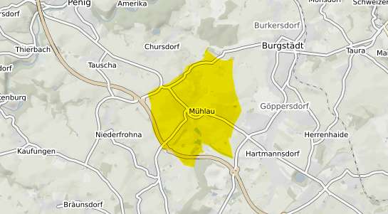 Immobilienpreisekarte Muehlau b. Chemnitz, Sachsen