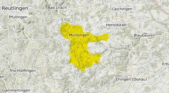 Immobilienpreisekarte Münsingen BE Wuerttemberg