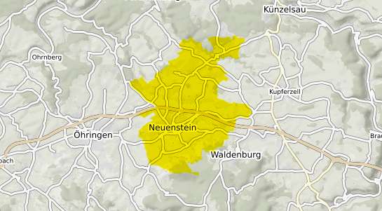 Immobilienpreisekarte Neuenstein Wuerttemberg