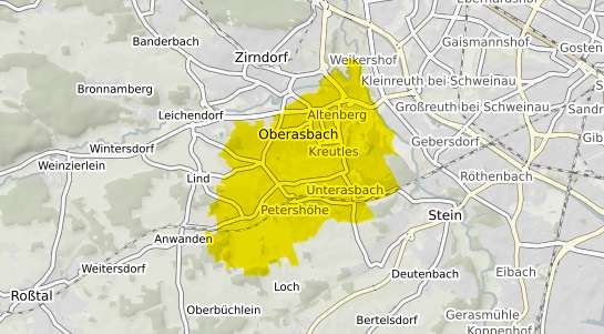 Immobilienpreisekarte Oberasbach b. Nuernberg