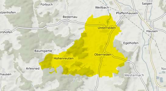 Immobilienpreisekarte Oberrieden Schwaben