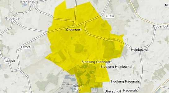 Immobilienpreisekarte Oldendorf Kr. Stade