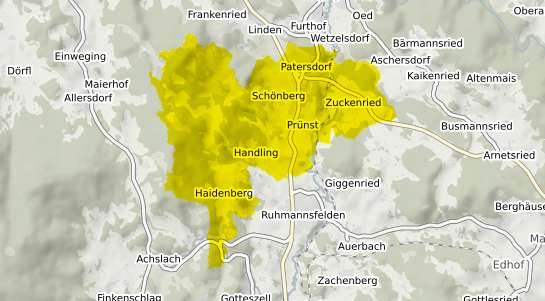 Immobilienpreisekarte Patersdorf Niederbayern