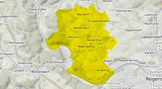 Immobilienpreisekarte Pettendorf Oberpfalz