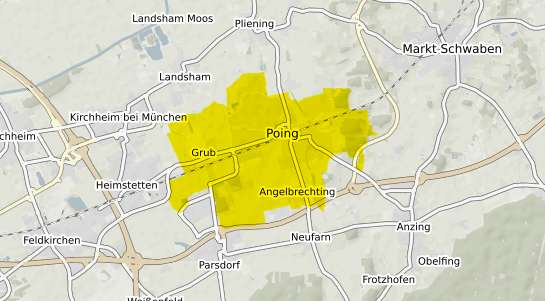 Immobilienpreisekarte Poing b. Muenchen