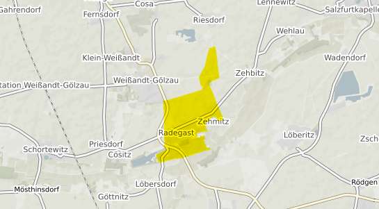 Immobilienpreisekarte Radegast b. Koethen, Anhalt