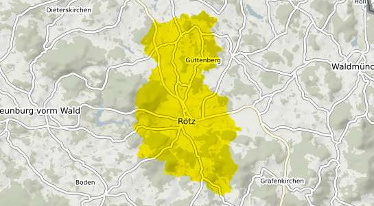 Immobilienpreisekarte R&ouml;tz Oberpfalz