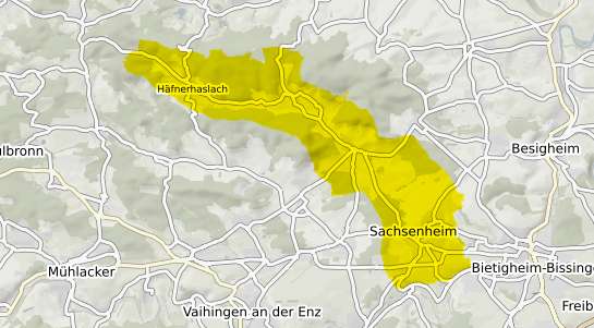 Immobilienpreisekarte Sachsenheim Wuerttemberg