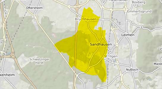 Immobilienpreisekarte Sandhausen Baden