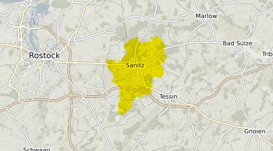 Immobilienpreisekarte Sanitz b. Rostock