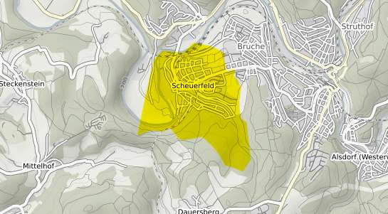 Immobilienpreisekarte Scheuerfeld Sieg