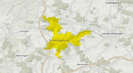 Immobilienpreisekarte Schillingsfürst Mittelfranken