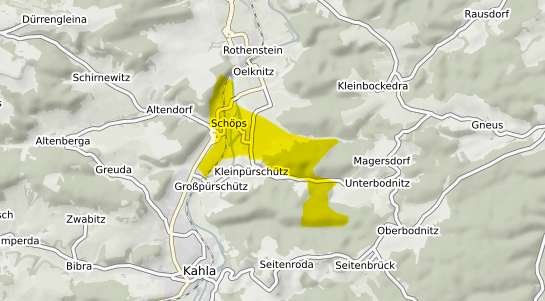 Immobilienpreisekarte Schöps (Thüringen) b. Jena