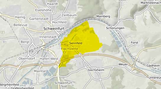 Immobilienpreisekarte Sennfeld Unterfranken