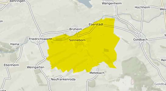 Immobilienpreisekarte Sonneborn b. Gotha, Thueringen