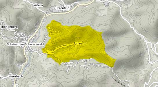 Immobilienpreisekarte Tunau Schwarzwald