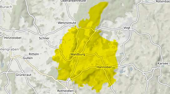 Immobilienpreisekarte Waldburg (W&uuml;rttemberg) Wuerttemberg